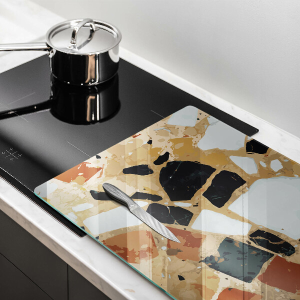 Tagliere in vetro Piatto con pietre decorative