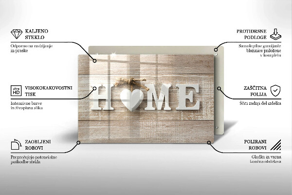 Tagliere in vetro temperato Home