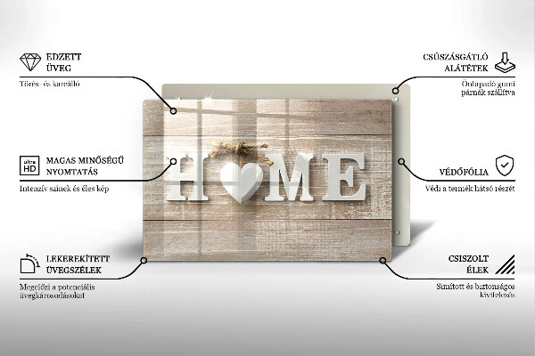 Tagliere in vetro temperato Home