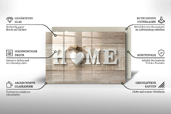 Tagliere in vetro temperato Home