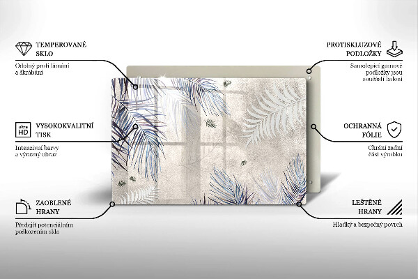 Tagliere in vetro Foglie sottili