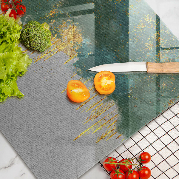 Tagliere in vetro Astrazione con l'oro