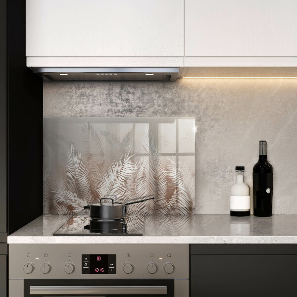 Tagliere in vetro Foglie di vegetazione boho