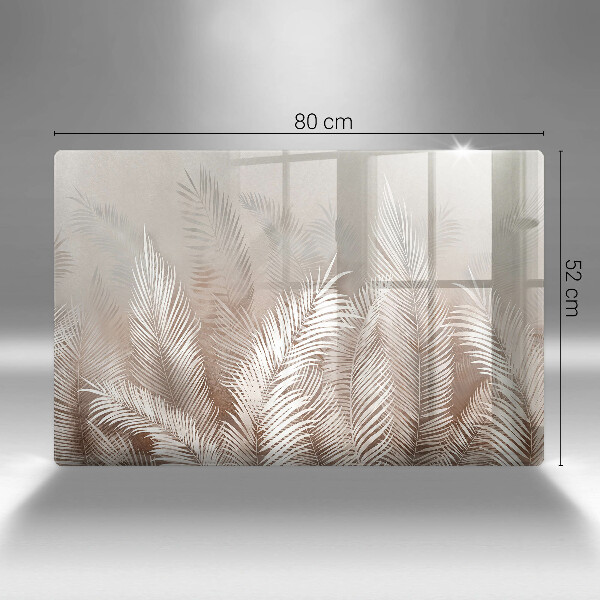 Tagliere in vetro Foglie di vegetazione boho