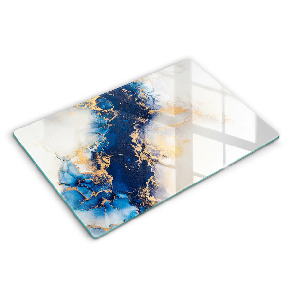 Tagliere in vetro Astrazione con il blu