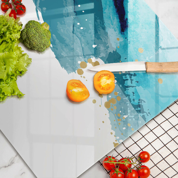 Tagliere in vetro Macchie blu