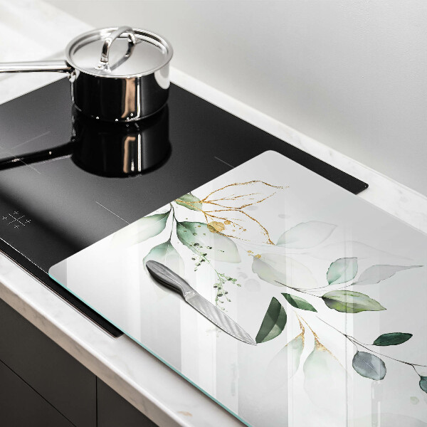 Tagliere in vetro Foglie ad acquerello