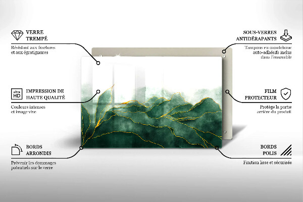 Tagliere in vetro temperato Natura astratta