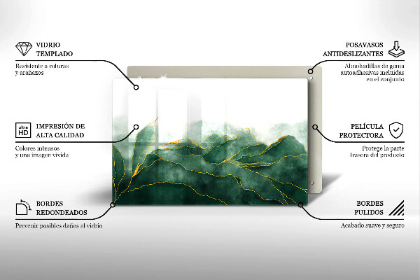 Tagliere in vetro temperato Natura astratta