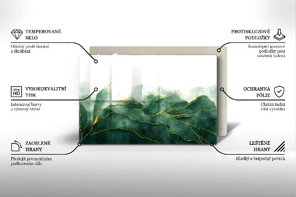 Tagliere in vetro temperato Natura astratta