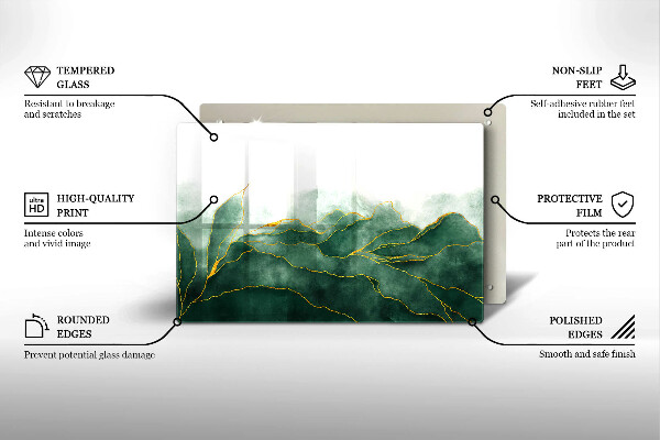 Tagliere in vetro temperato Natura astratta
