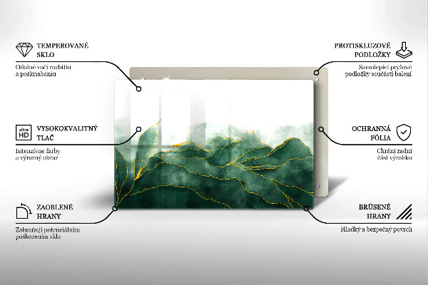 Tagliere in vetro temperato Natura astratta