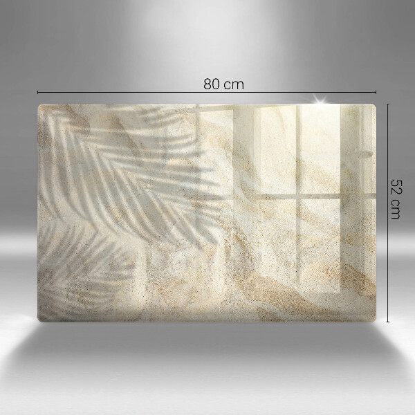 Tagliere in vetro temperato Foglie di palma e sabbia
