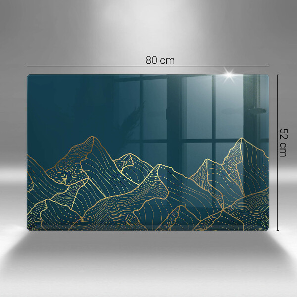 Tagliere in vetro temperato Montagne astratte