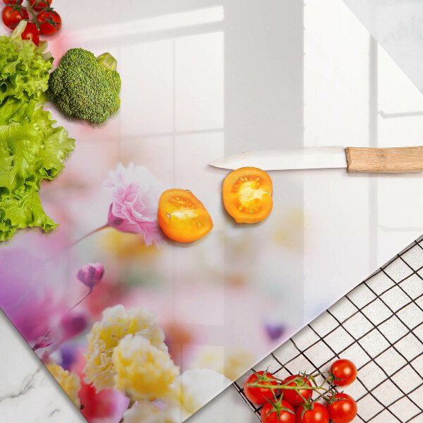 Tagliere in vetro temperato Prato fiorito