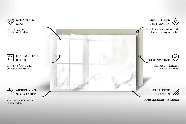 Tagliere in vetro temperato Marmo moderno