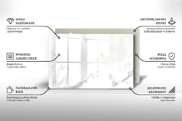 Tagliere in vetro temperato Marmo moderno