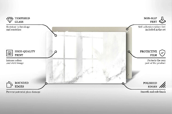 Tagliere in vetro temperato Marmo moderno