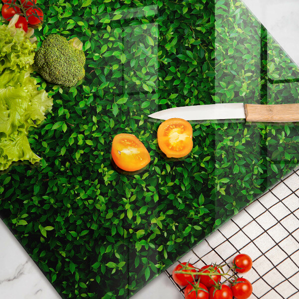 Tagliere in vetro temperato Pianta con foglie piccole