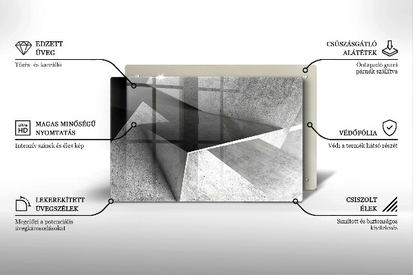 Tagliere in vetro temperato Astrazione concreta
