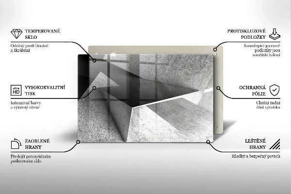 Tagliere in vetro temperato Astrazione concreta