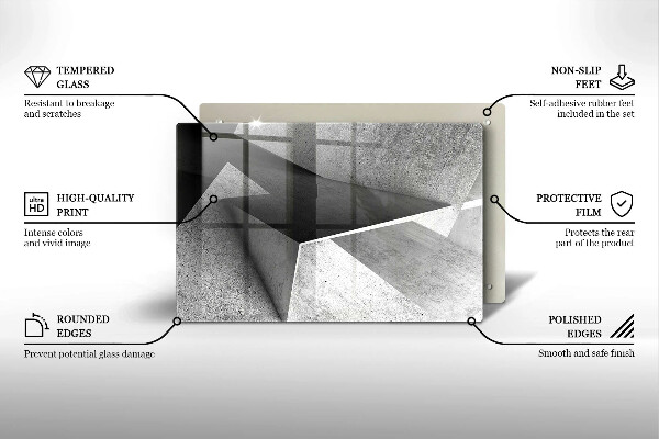 Tagliere in vetro temperato Astrazione concreta