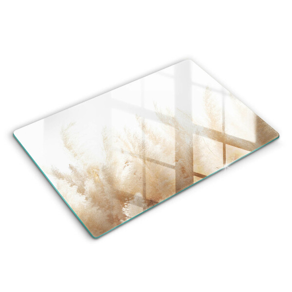 Tagliere in vetro temperato Erba della pampa