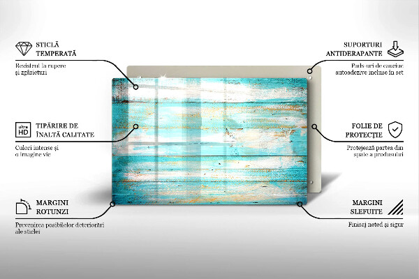Tagliere in vetro temperato Tavole in legno d'epoca