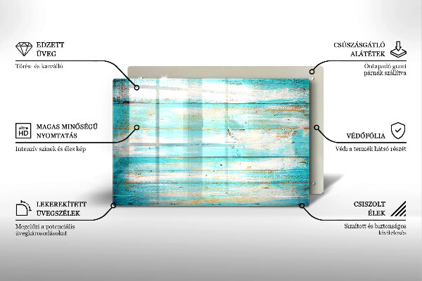 Tagliere in vetro temperato Tavole in legno d'epoca