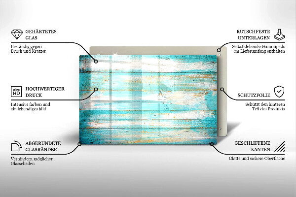 Tagliere in vetro temperato Tavole in legno d'epoca