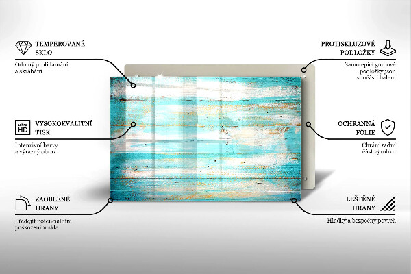 Tagliere in vetro temperato Tavole in legno d'epoca