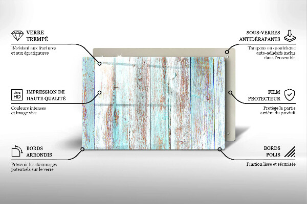 Tagliere in vetro temperato Vecchie tavole d'epoca