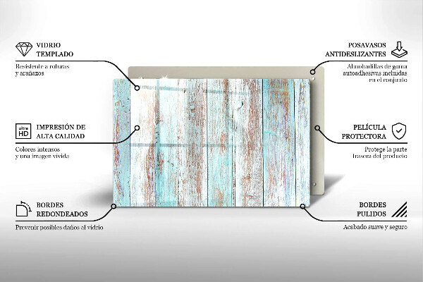 Tagliere in vetro temperato Vecchie tavole d'epoca