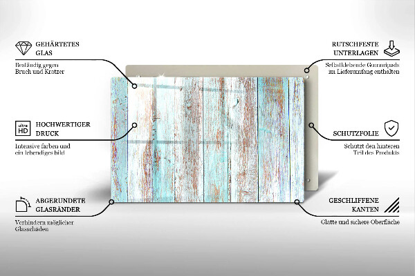 Tagliere in vetro temperato Vecchie tavole d'epoca