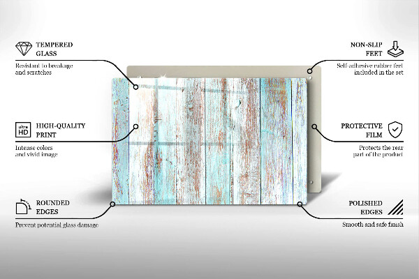 Tagliere in vetro temperato Vecchie tavole d'epoca