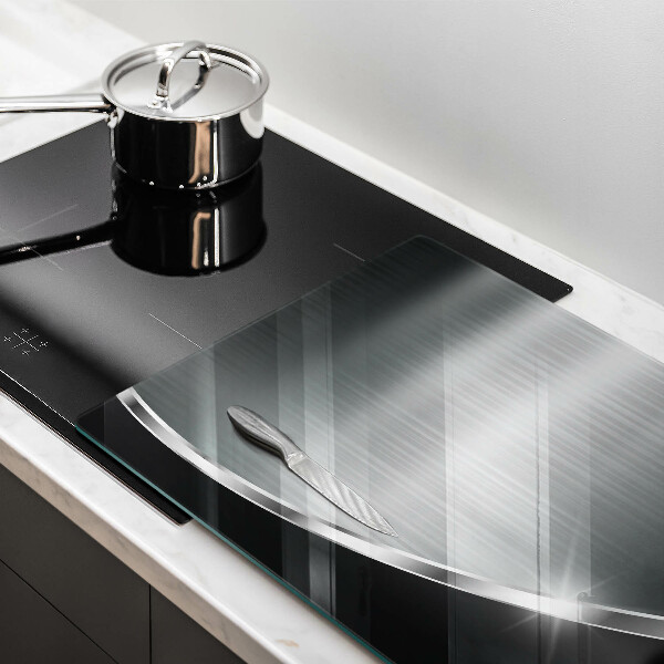 Tagliere in vetro temperato Astrazione con metallo