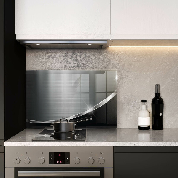 Tagliere in vetro temperato Astrazione con metallo