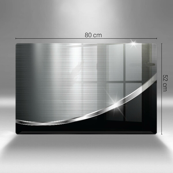 Tagliere in vetro temperato Astrazione con metallo
