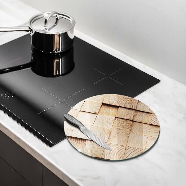 Tagliere in vetro Quadrati di legno