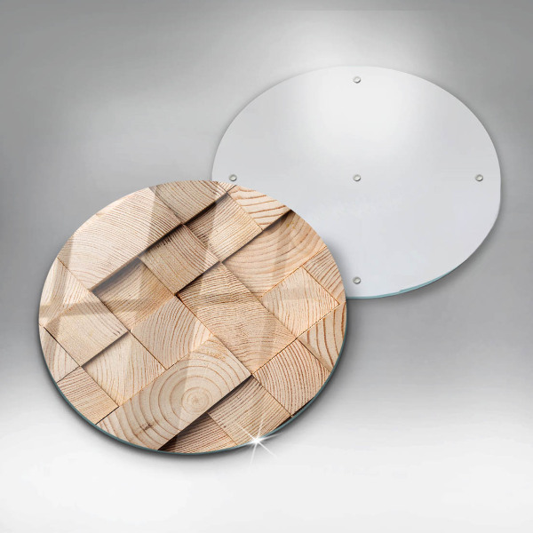 Tagliere in vetro Quadrati di legno