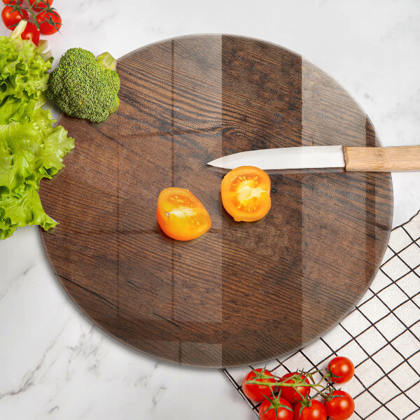 Tagliere in vetro Tavola in legno scuro