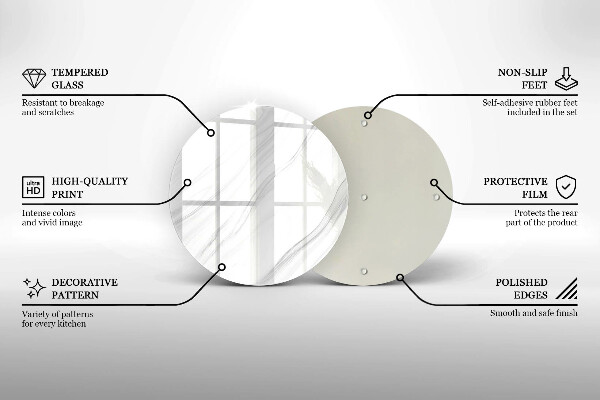 Tagliere in vetro Marmo delicato
