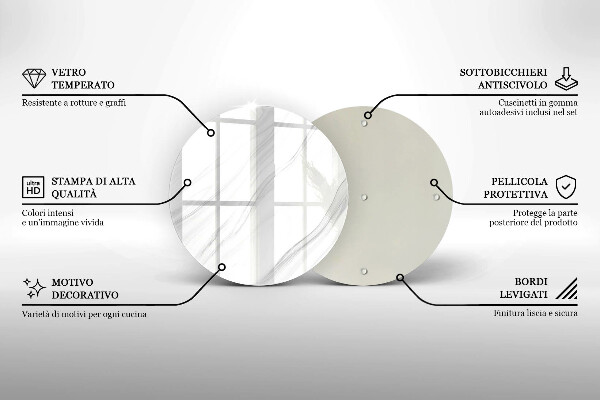 Tagliere in vetro Marmo delicato