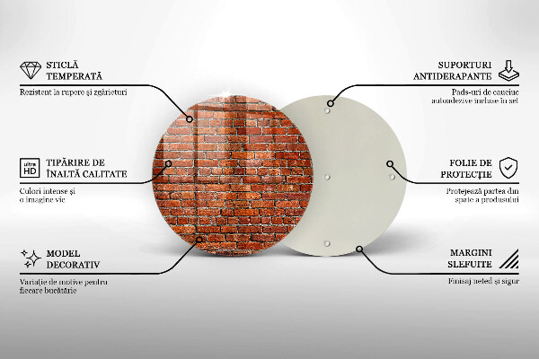 Tagliere in vetro Muro di muro di mattoni