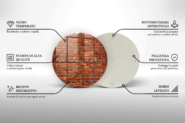 Tagliere in vetro Muro di muro di mattoni