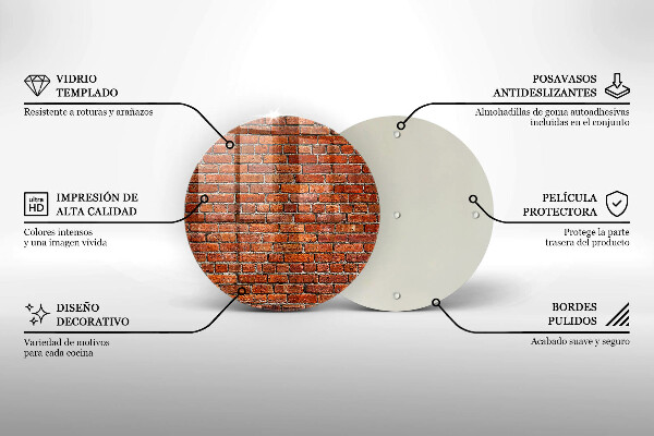 Tagliere in vetro Muro di muro di mattoni