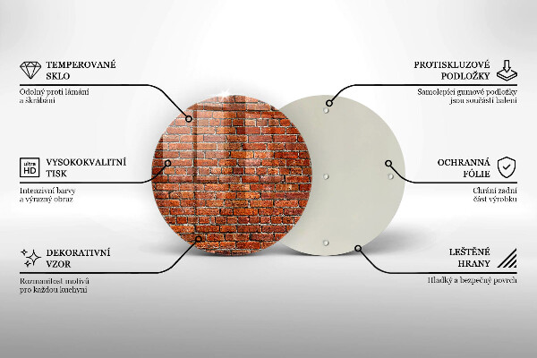 Tagliere in vetro Muro di muro di mattoni