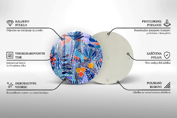 Tagliere in vetro Prato dipinto