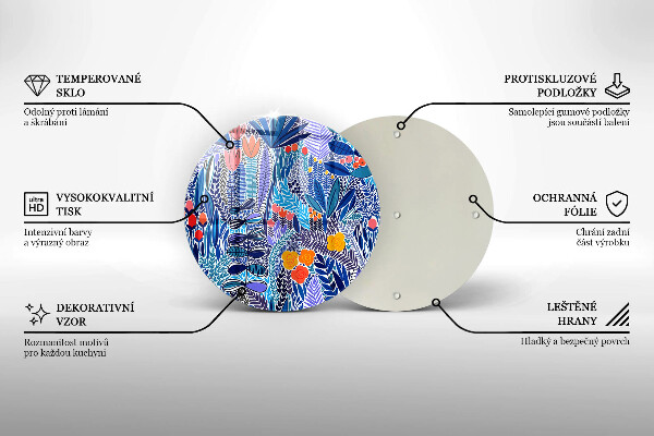 Tagliere in vetro Prato dipinto