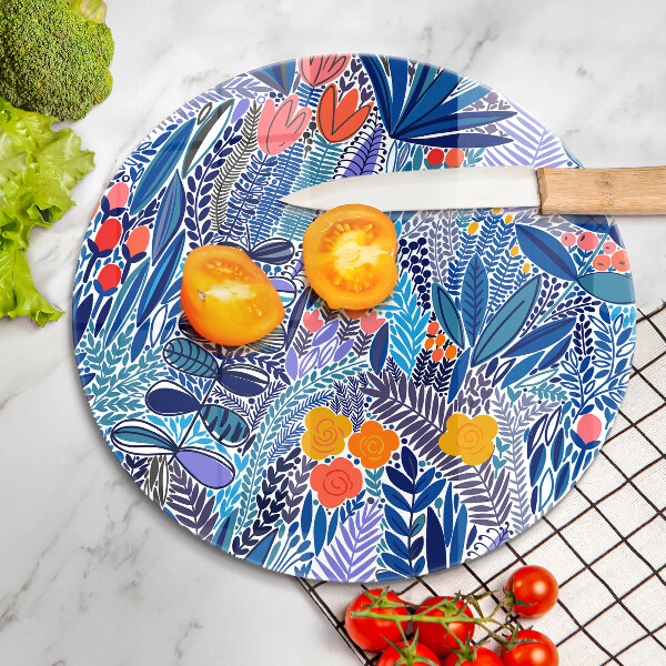 Tagliere in vetro Prato dipinto